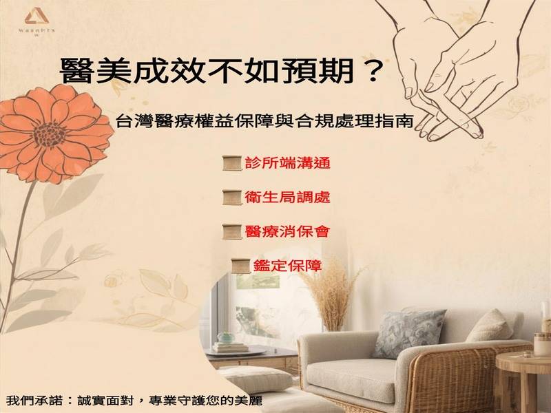  如果醫美效果不滿意或出現糾紛，該如何處理？台灣有哪些保障機制？ 